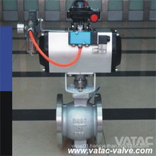 Cast Steel Body Pneumatic Operated V-Port Ball Valve